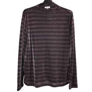 Metallic Sheer Stripes Top